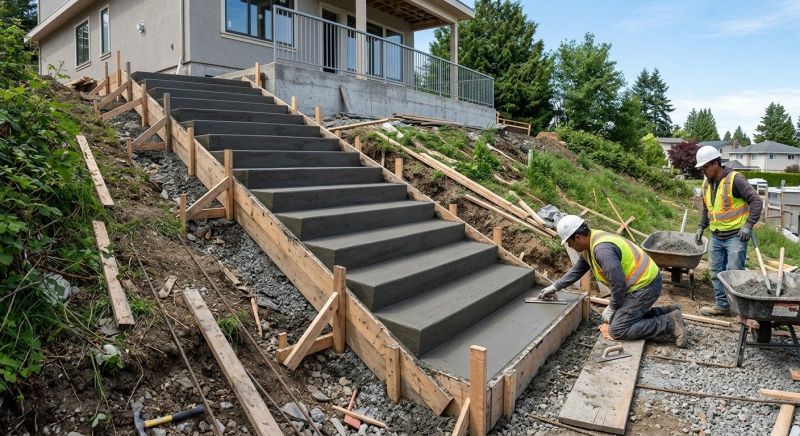 Cement Stairs Installation in Salt Lake City, UT